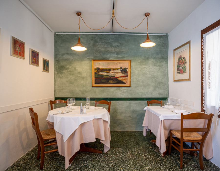 Decorative veiling effect Iso Vel Isocolor. Restaurant Osteria Jodo, Maser (TV)