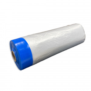 Polyethylene roll with tape for masking and covering